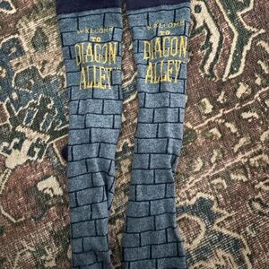 Diagon Alley Themed Blue Socks